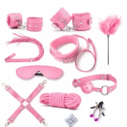 KIT FETICHE 10 piezas en ecocuero ROSA