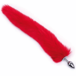 Cola larga roja con plug de metal small
