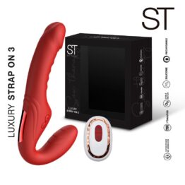 Luxury Strap On 3 - doble estimulador recargable